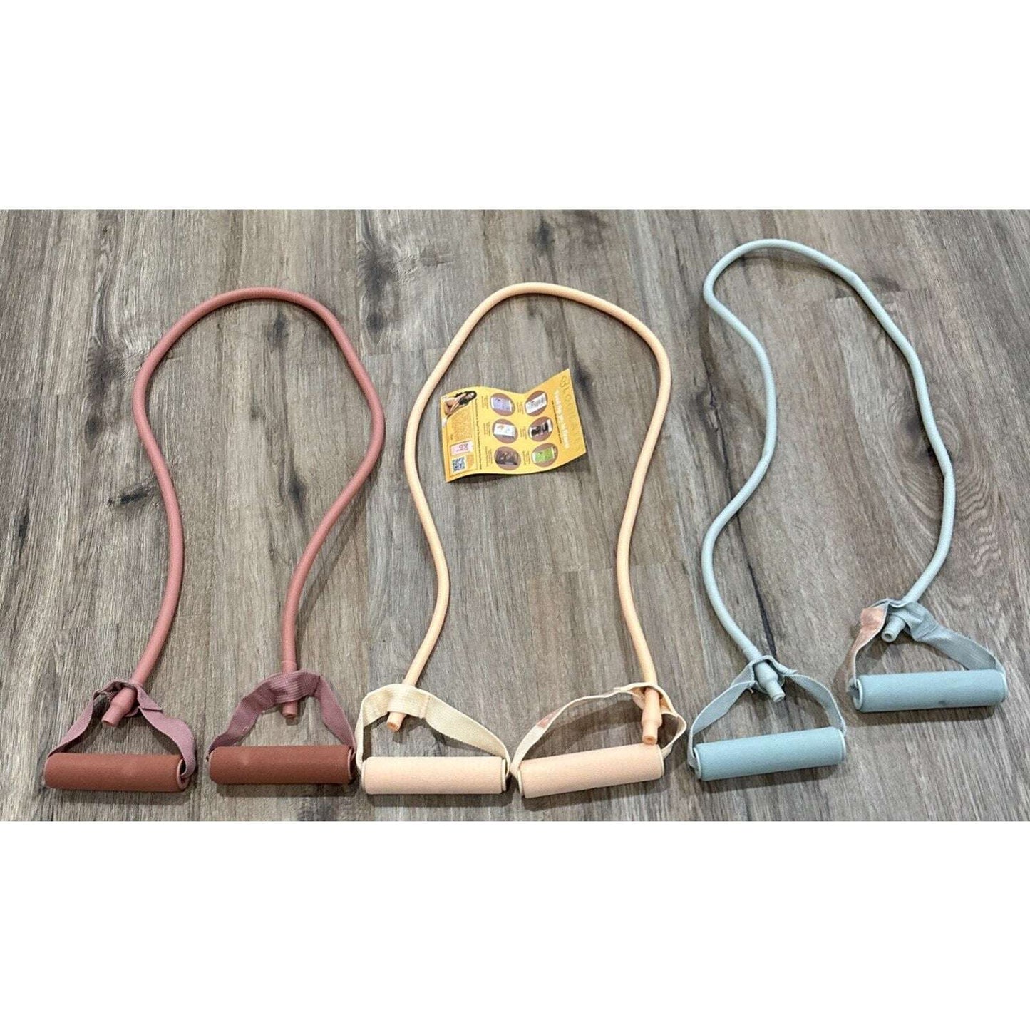 BLogilates Resistance Band Set Light, Medium & Heavy Levels Home Workout Travel