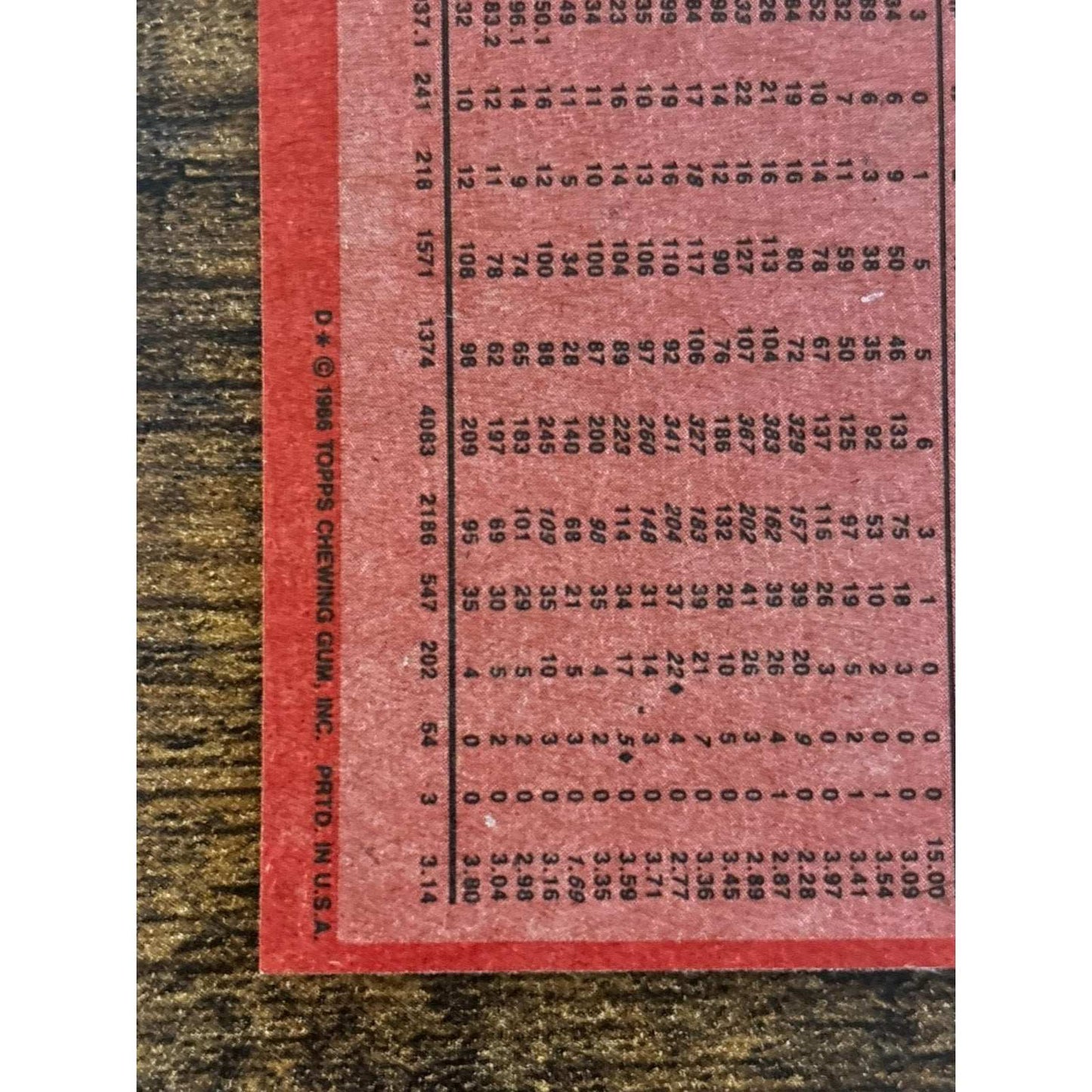 1986 TOPPS #100 NOLAN RYAN Houston Astros Baseball Card