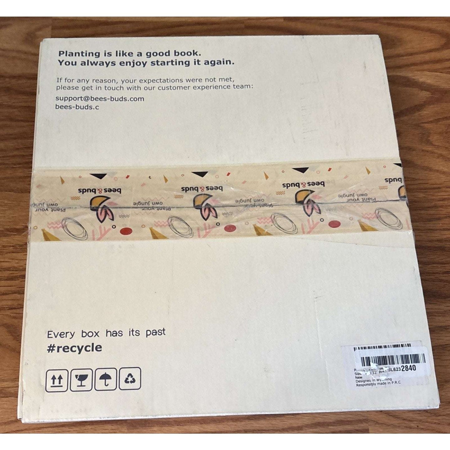 Bees & Buds 100% Bamboo Large Plant Stand for 12 Inch Pots Mid Century Modern