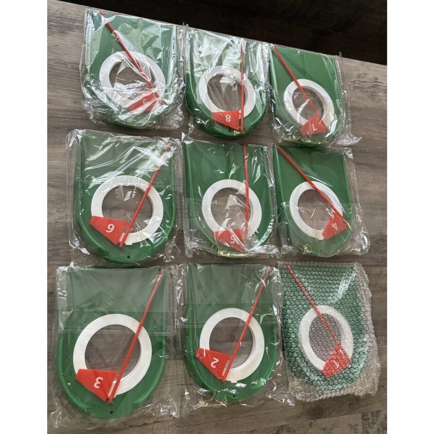 Sotiff 9 Pack Golf Training Practice Putting Cup & Flag In/Outdoor Backyard Fun