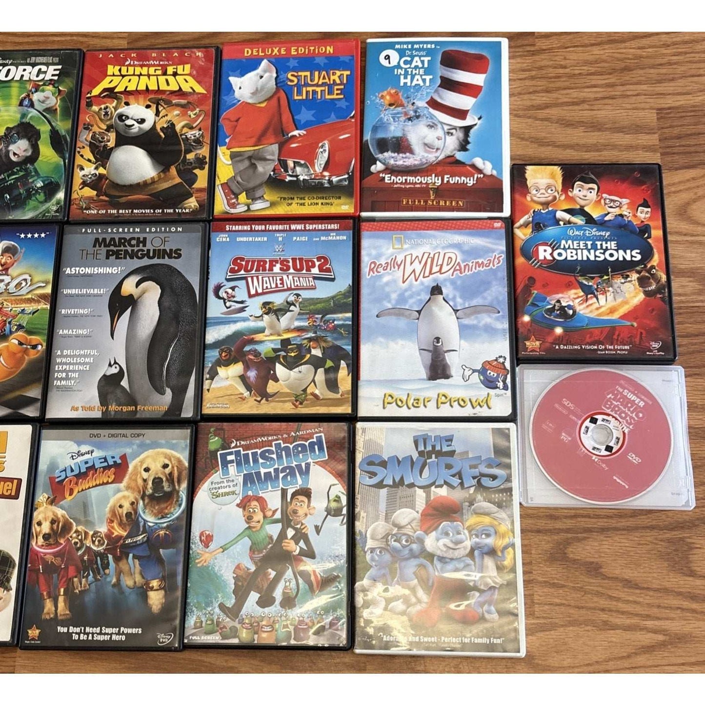 17 DVD Lot Disney Dreamworks+ G-Force Mario Bros Turbo Kung Fu Panda Surfs Up 2
