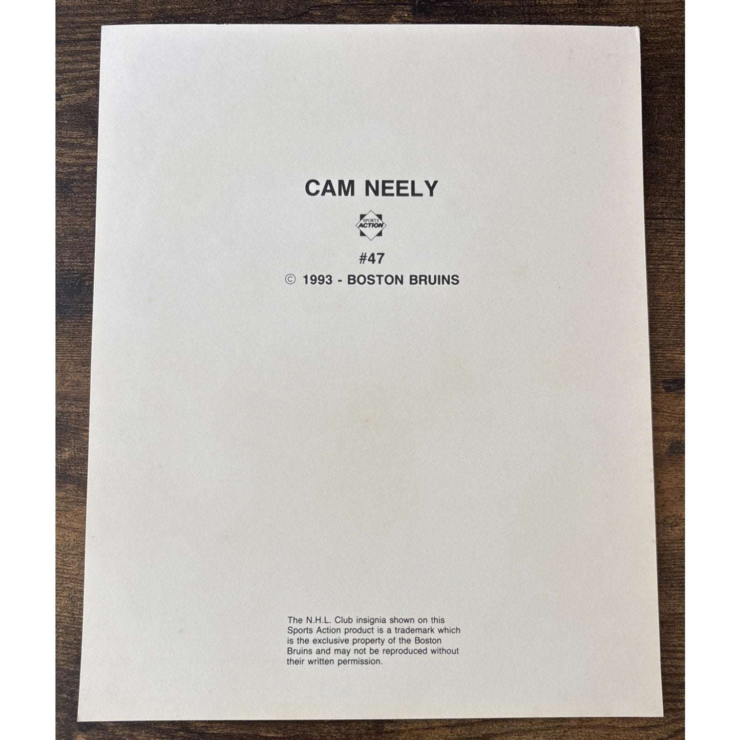 NHL Boston Bruins CAM NEELY #47 Game Sports Action Color 8x10 Photo Picture