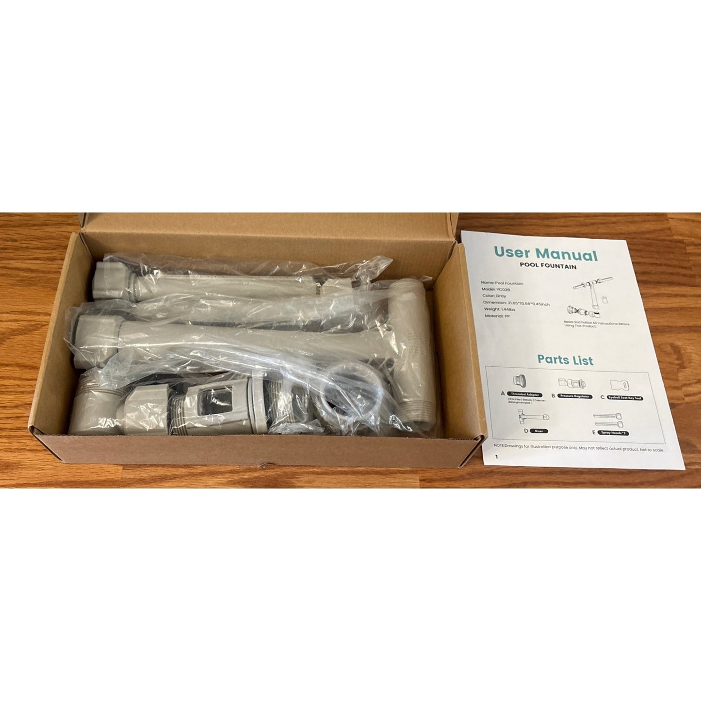 Pool Fountain for above and In-Ground Pools, Dual Spray Pool Waterfall Sprinkler