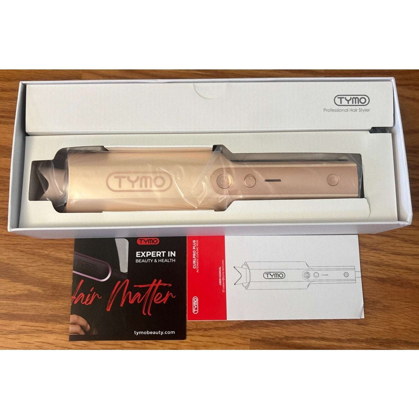 TYMO CURLPRO PLUS 1.25" Automatic Rotating Curling Iron Wand Beach Waves - Pink