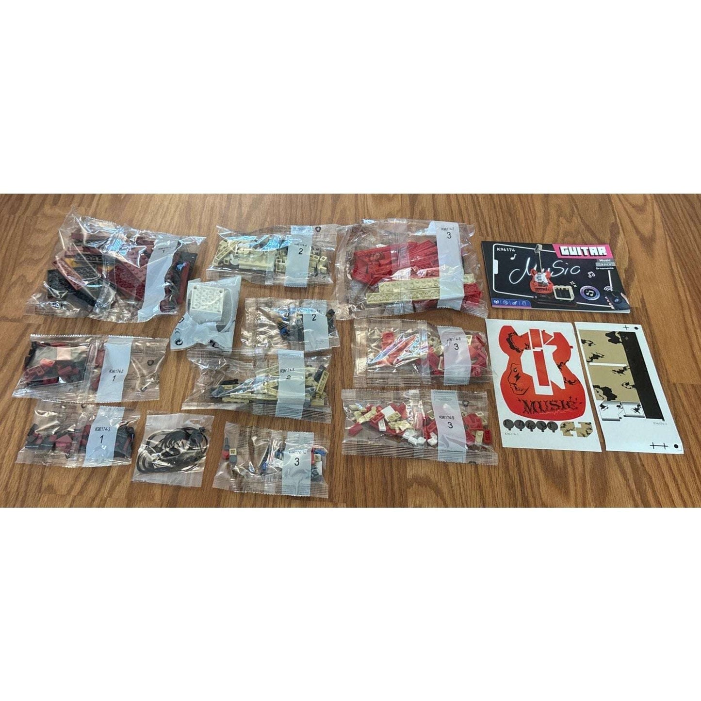 Electric Guitar Building Block Set w/ Reverb Amp Bluetooth Speaker -Music Lovers