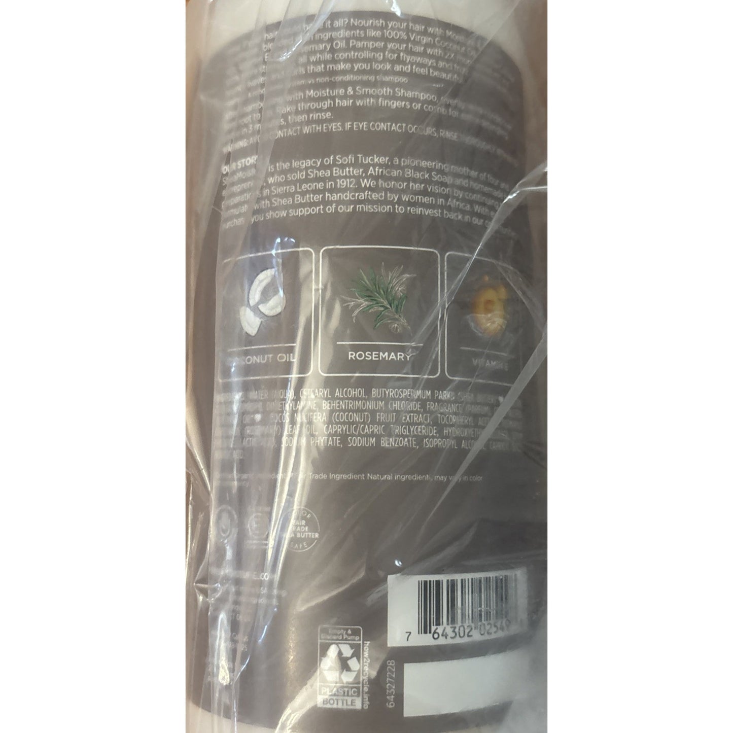 2x Shea Moisture Coconut Oil Moisture & Smooth Conditioner 34oz Rosemary + Vit E