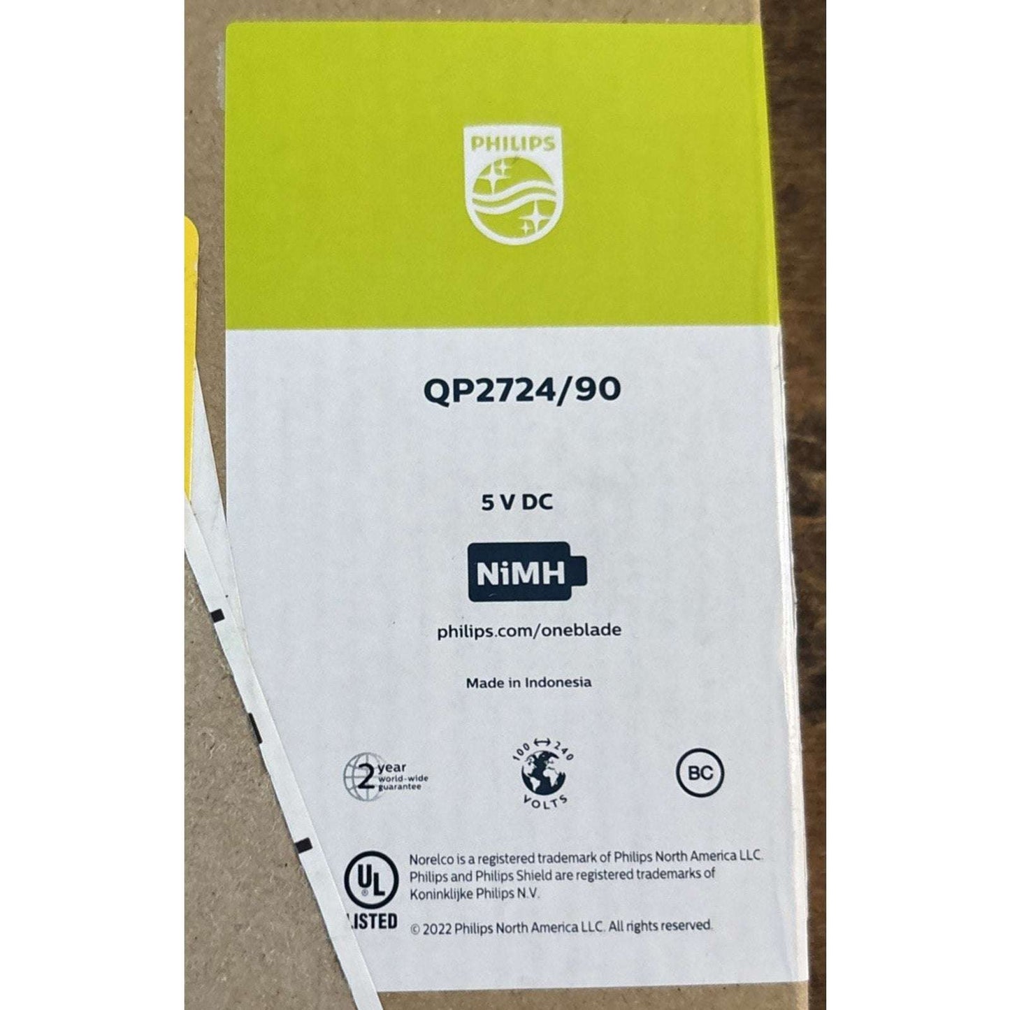 Philips Norelco OneBlade 360 Face Hybrid Electric Trimmer Shaver QP2724/90