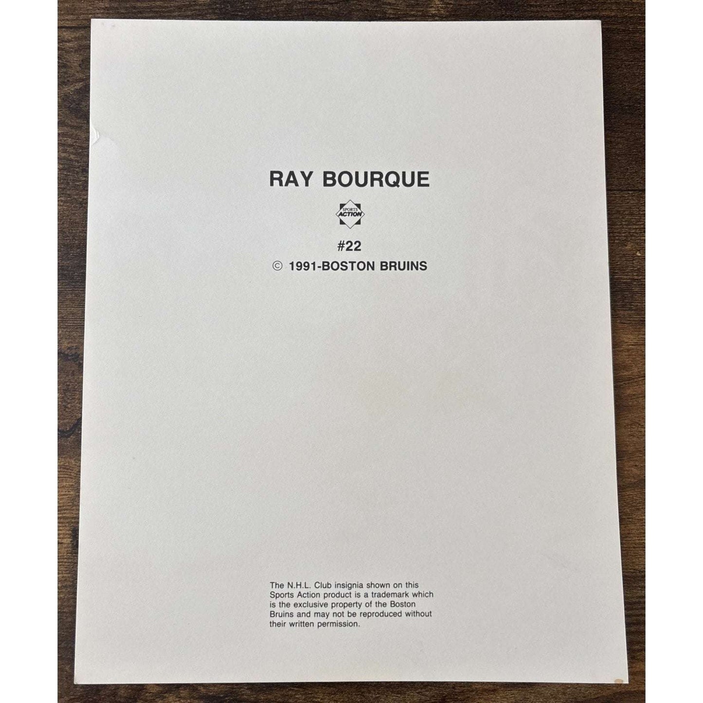 NHL Boston Bruins RAY BOURQUE #22 Game Sports Action Color 8 x 10 Photo Picture