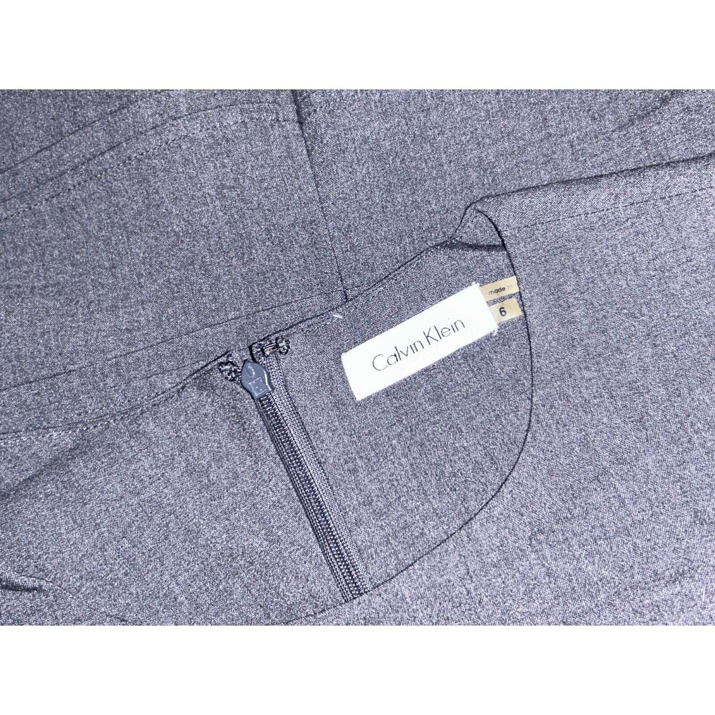 Calvin Klein Women’s Gray Classic Sleeveless Tiered Sheath Dress size 6