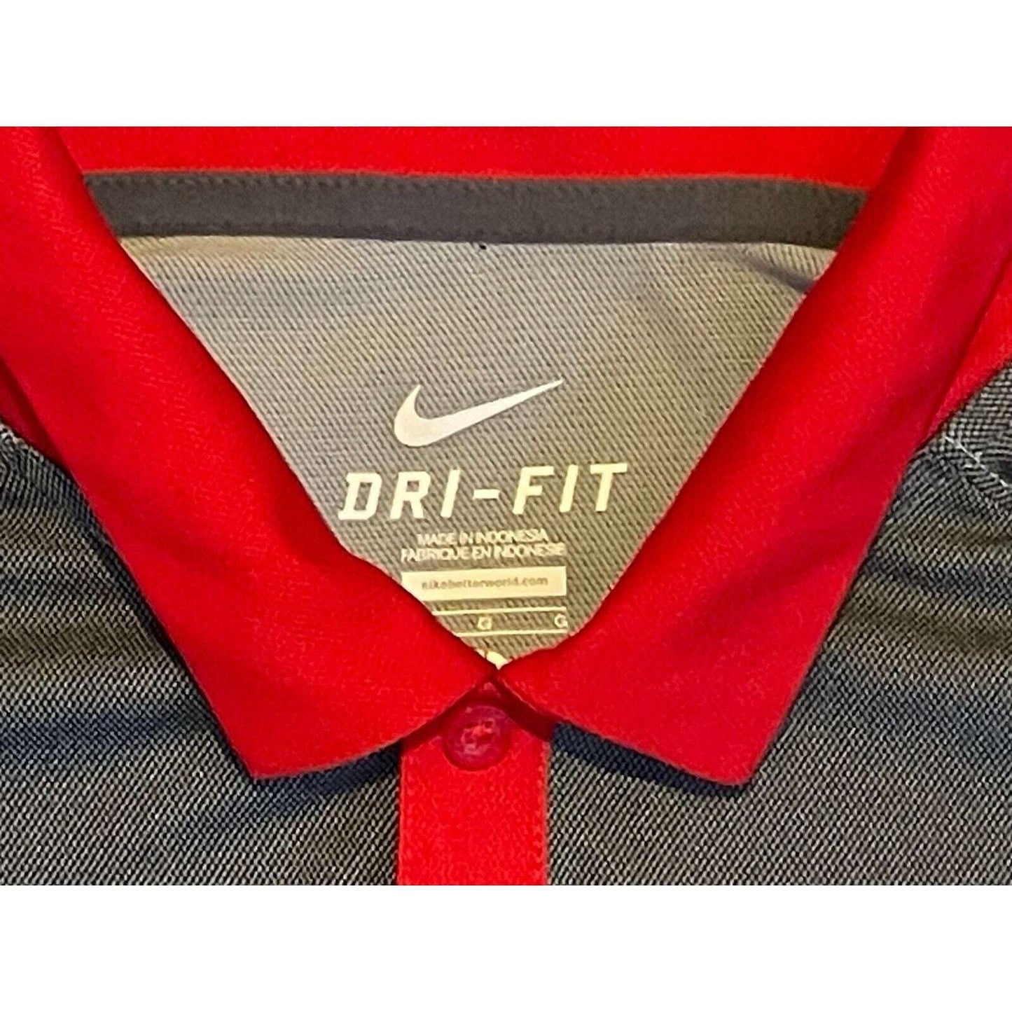 Ole Miss Rebels Nike Dri-Fit Short Sleeve Polo Shirt Size L Large