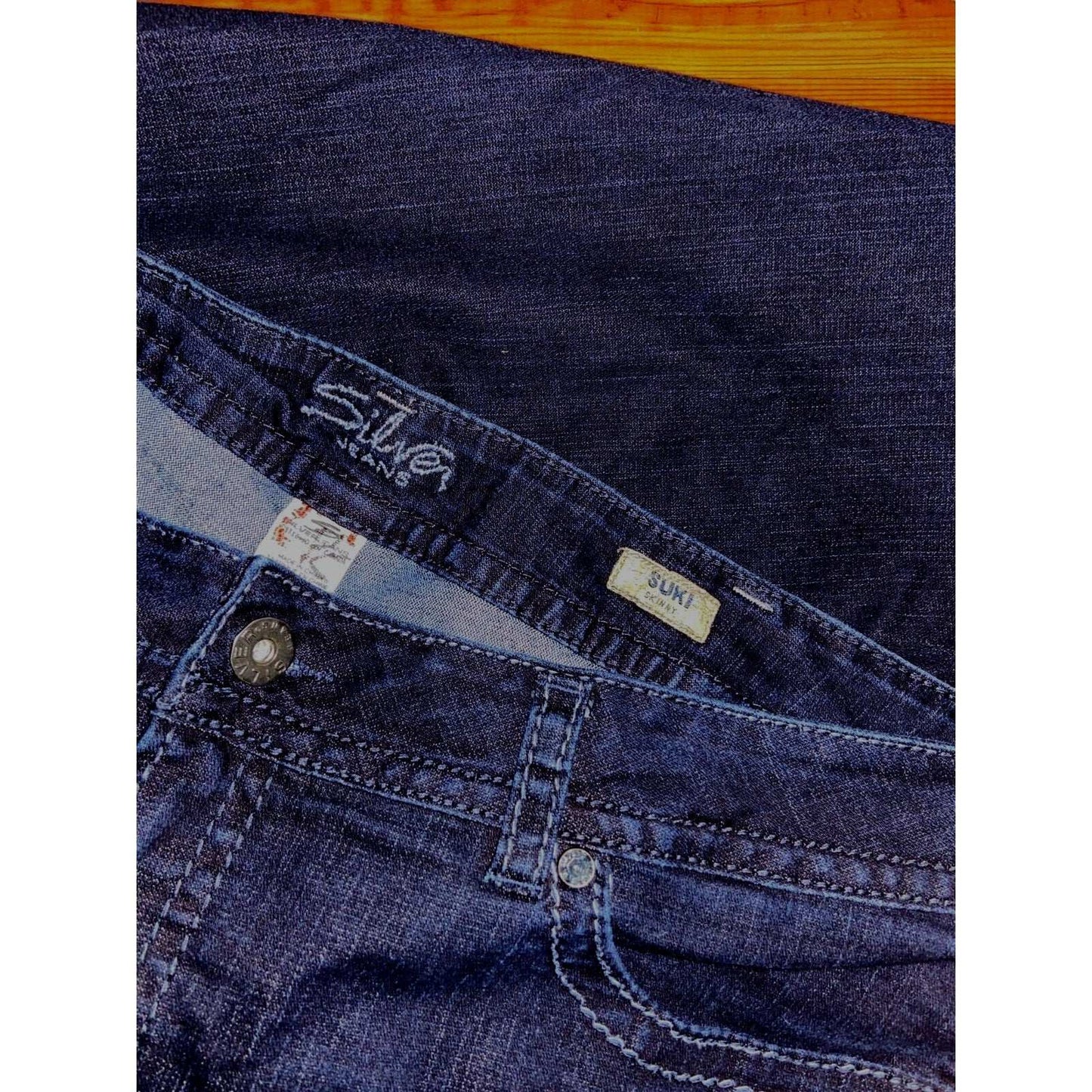 SILVER BRAND SUKI Skinny Leg Mid Rise Stretch Jeans Size 22 Women's