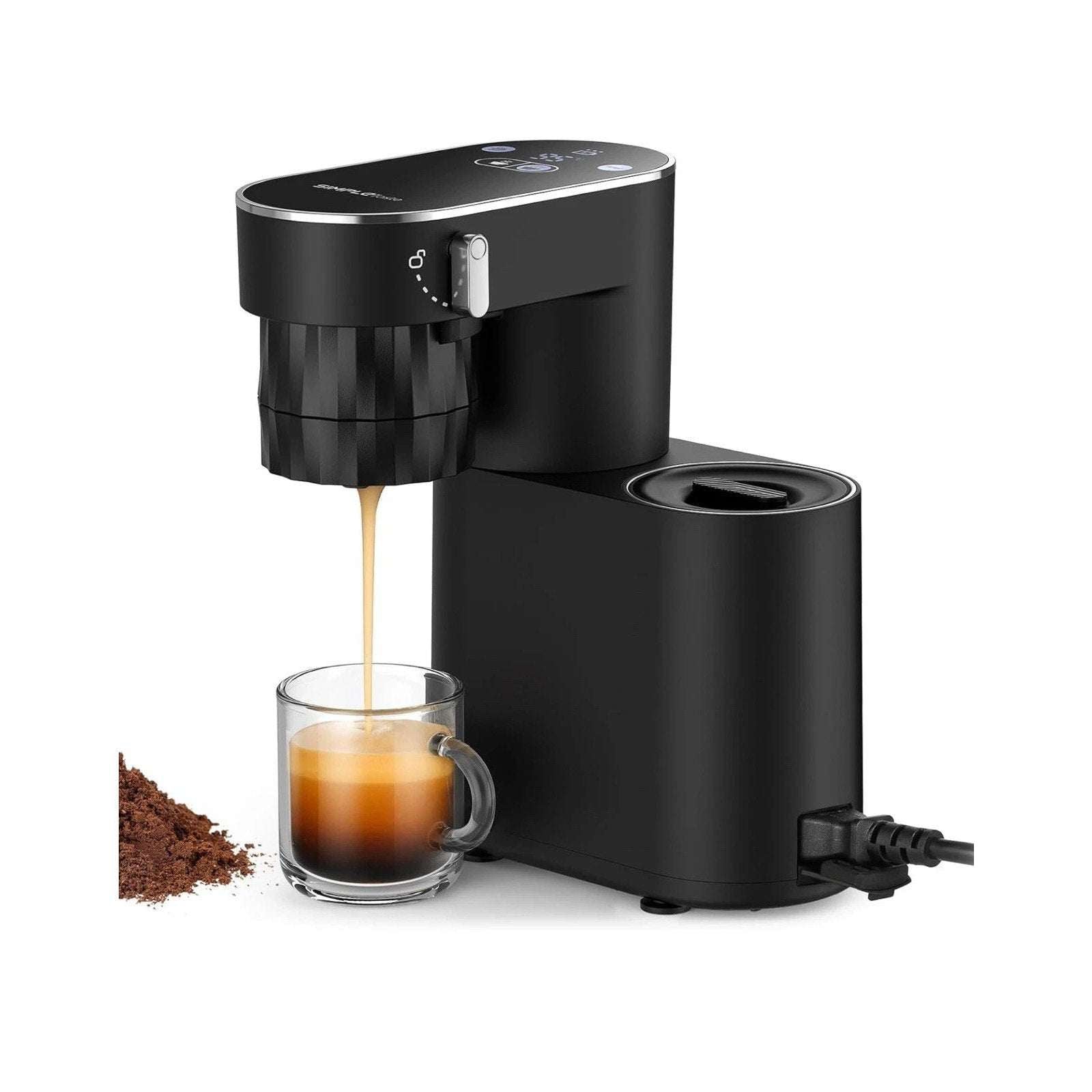 20-Bar Espresso Machine Hot & Iced Coffee Maker w Smart Touch, Dual Power Option