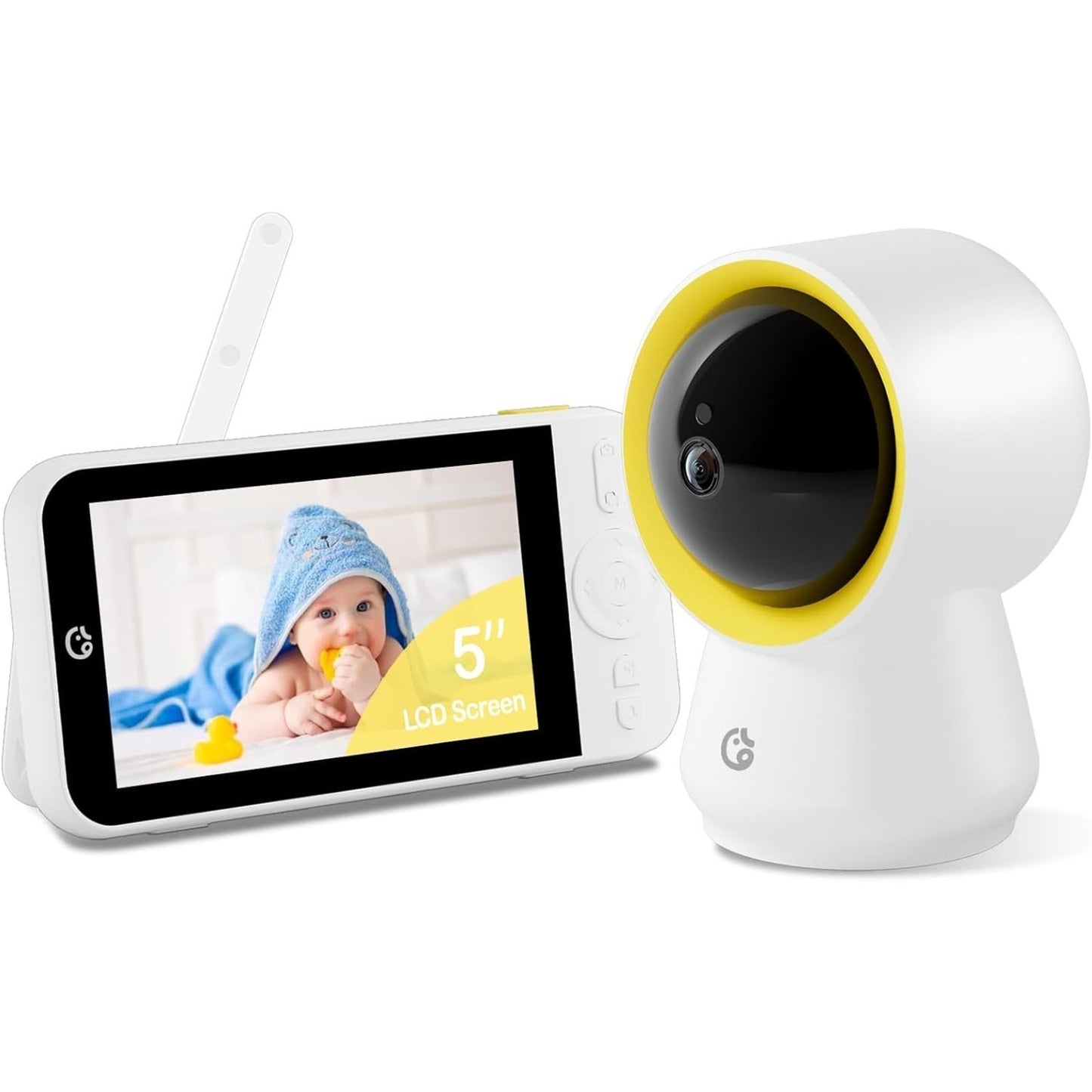 Ellie Baby Pro NON-Wifi AI Smart Baby Monitor w Audio, Cry Detect, Virtual Fence