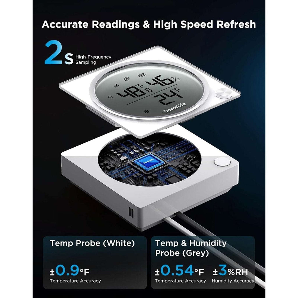 GoveeLife Smart Thermometer Fridge Freezer R1 Pro w/ Smart Gateway H5112 & H5044