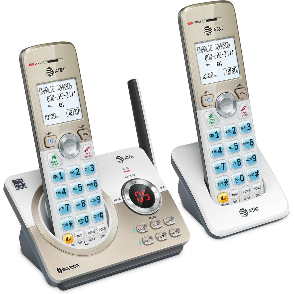 AT&T DL72219 Expandable 2 Handset Cordless Phone Answering Sys w Connect to Cell