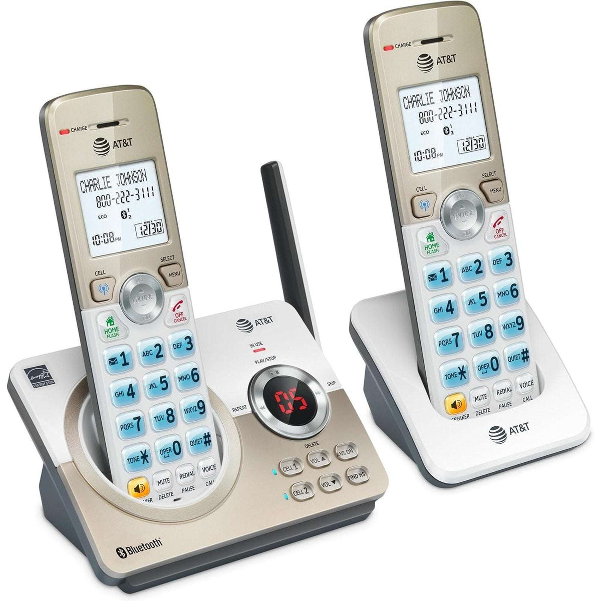 AT&T DL72219 Expandable 2 Handset Cordless Phone Answering Sys w Connect to Cell