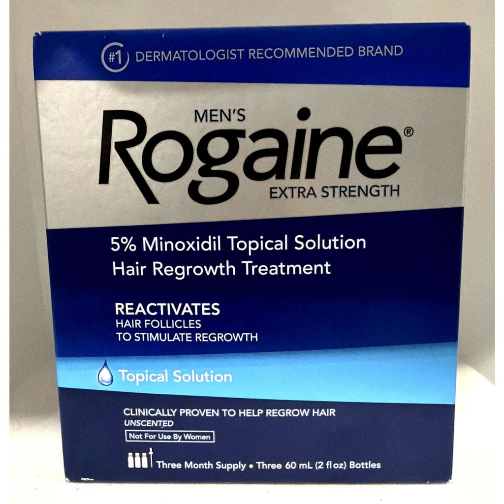 Men's ROGAINE 5% Minoxidil Solution Extra Strength 3 Month Supply EXP 11/2028