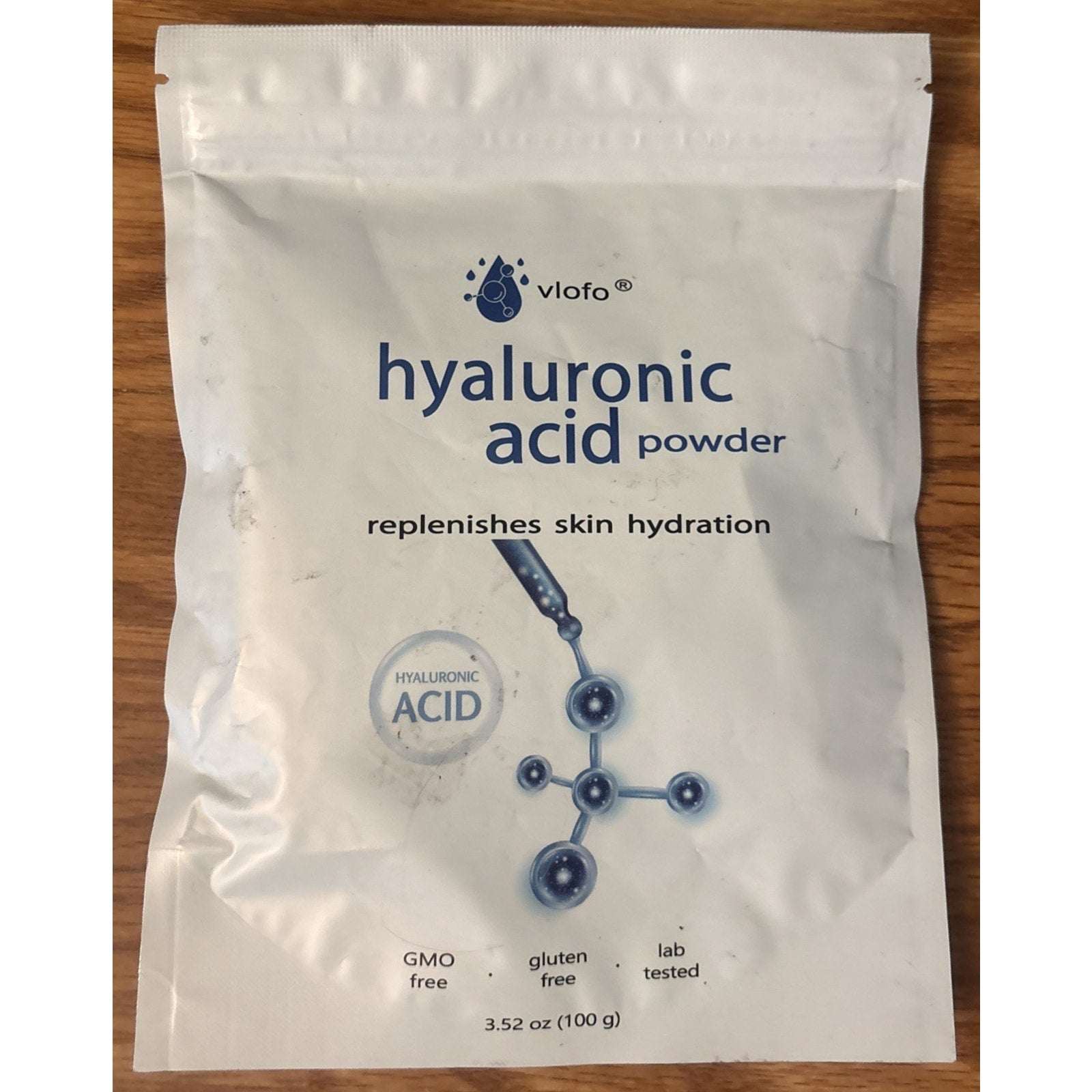 Hyaluronic Acid Powder Skin Hydration, Plumping & Anti-Aging 3.52oz Cosmetic Gra