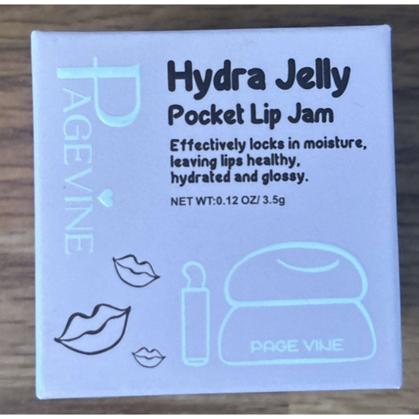 PageVine Hydra Jelly Pocket Lip Jam CHOCO CREAM Lip Gloss w/ Built in Applicator