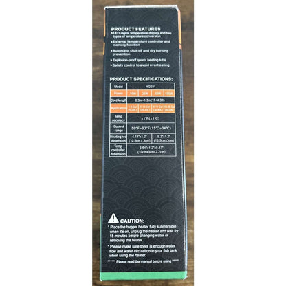 hygger Pro Aquarium Heater Submersible Fish Tank Adjustable 10W HG031 Fresh/Salt