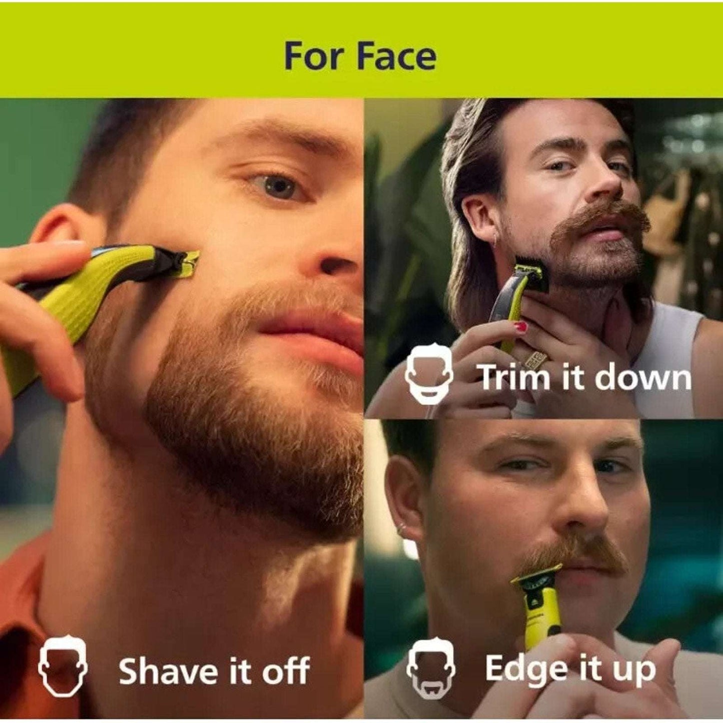 Philips Norelco OneBlade 360 Face Hybrid Electric Trimmer Shaver QP2724/90