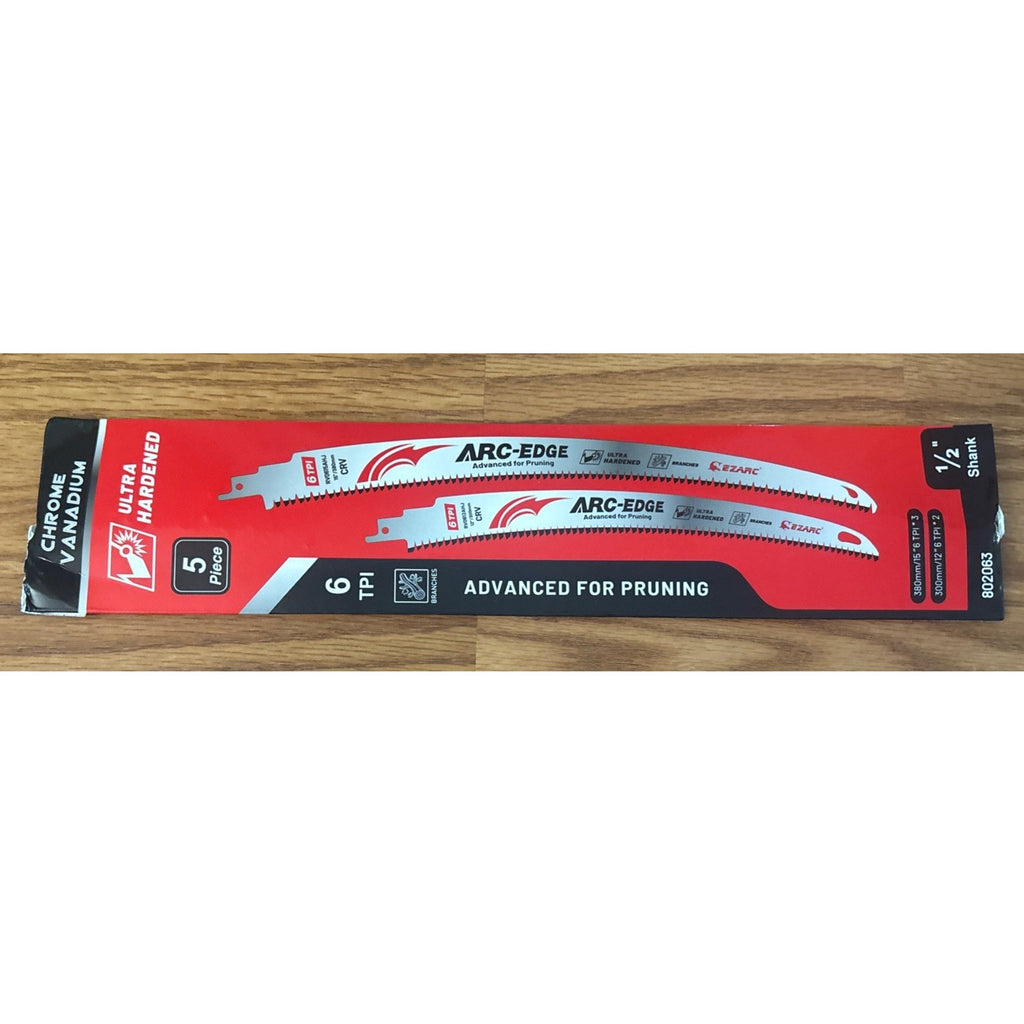 EZARC Japanese Teeth Reciprocating Saw Blade 12" & 15" Set Arc Edge Wood Pruning