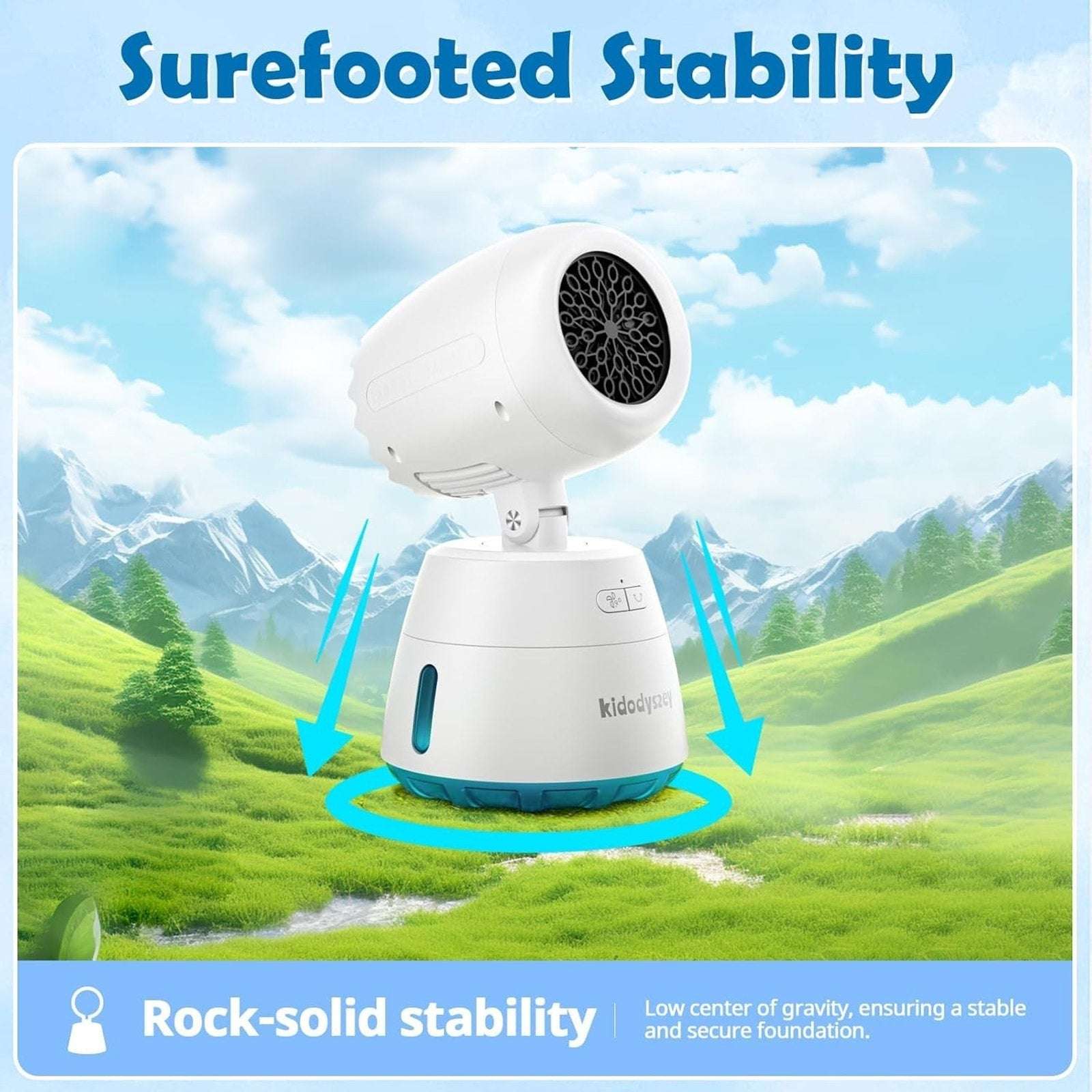 Oscillating Automatic Bubble Machine Blower Maker Wireless Rechargeable Portable