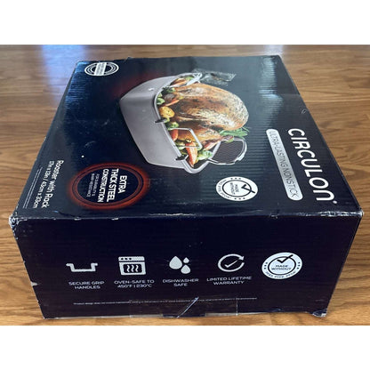Circulon Nonstick Roasting Pan / Roaster w/ Rack - 17 Inch x 13 Inch 24lbs Gray