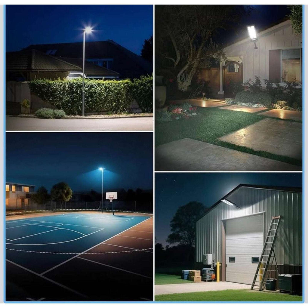 Outdoor Solar LED Street Flood Light Dusk To Dawn Remote Controlled & Waterproof