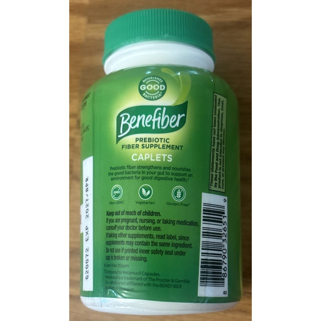 Benefiber Prebiotic Fiber Supplement Caplets 84 Count EXP 04/2027 Sealed