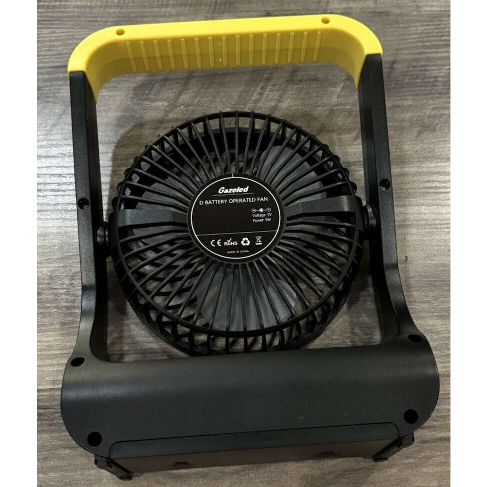 Battery Powered Fan, Portable Camping Fan w 3 Speeds Quiet 180° Rotation & Timer