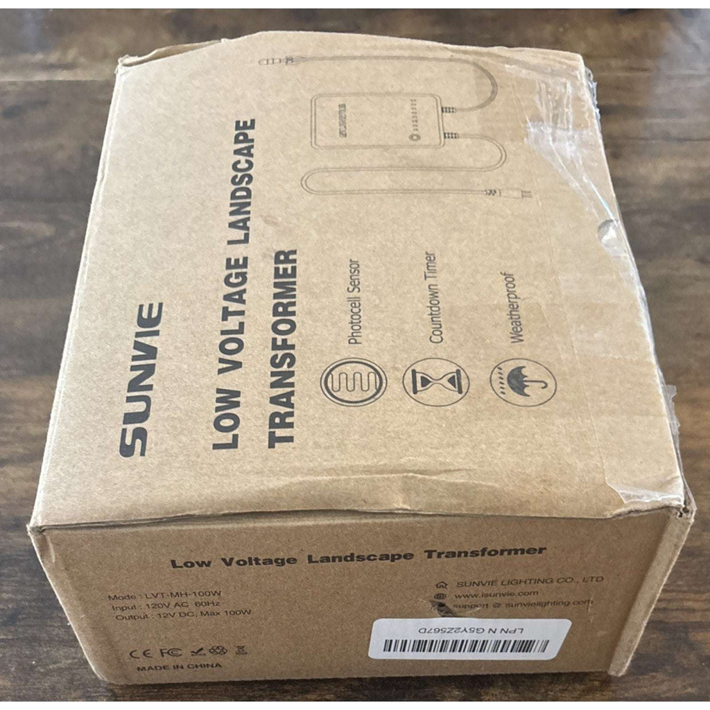 SUNVIE 100W Low Voltage Landscape Transformer Outdoor Lights Timer Photocell