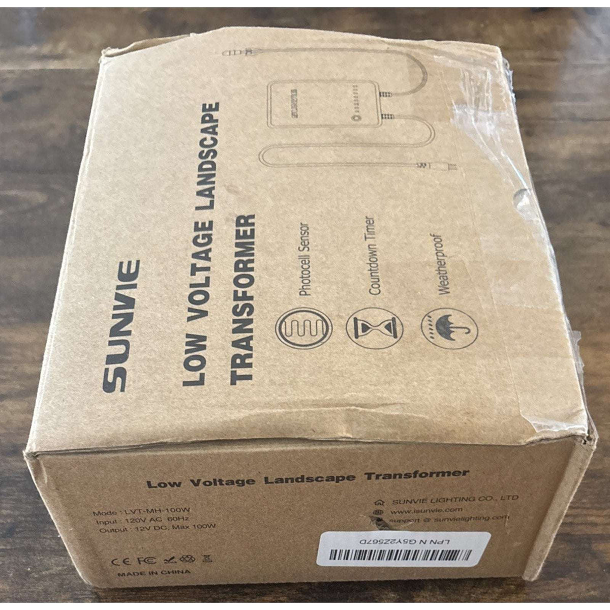 SUNVIE 100W Low Voltage Landscape Transformer Outdoor Lights Timer Photocell
