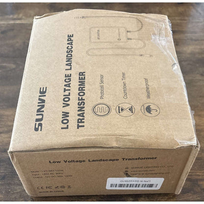 SUNVIE 100W Low Voltage Landscape Transformer Outdoor Lights Timer Photocell