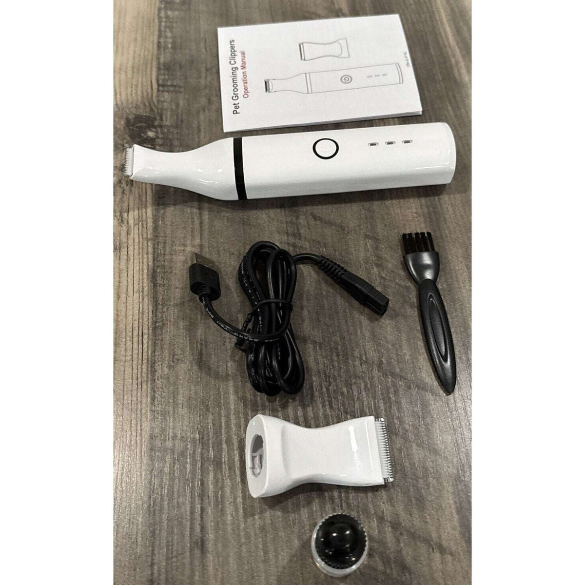 oneisall Dog Paw Trimmer, Cordless Rechargeable Paw Trimmer w Double Blades NEW