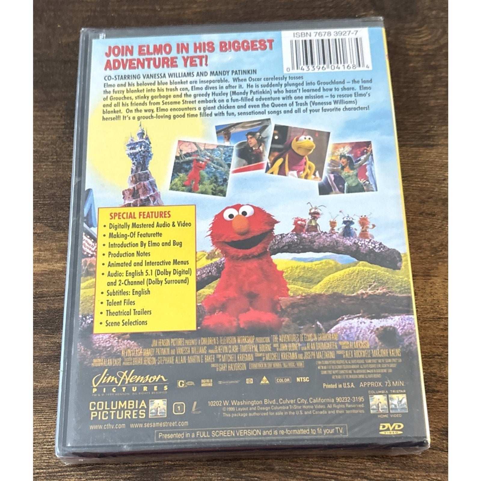 SESAME STREET ADVENTURES OF ELMO IN GROUCHLAND (DVD, 1999) NEW