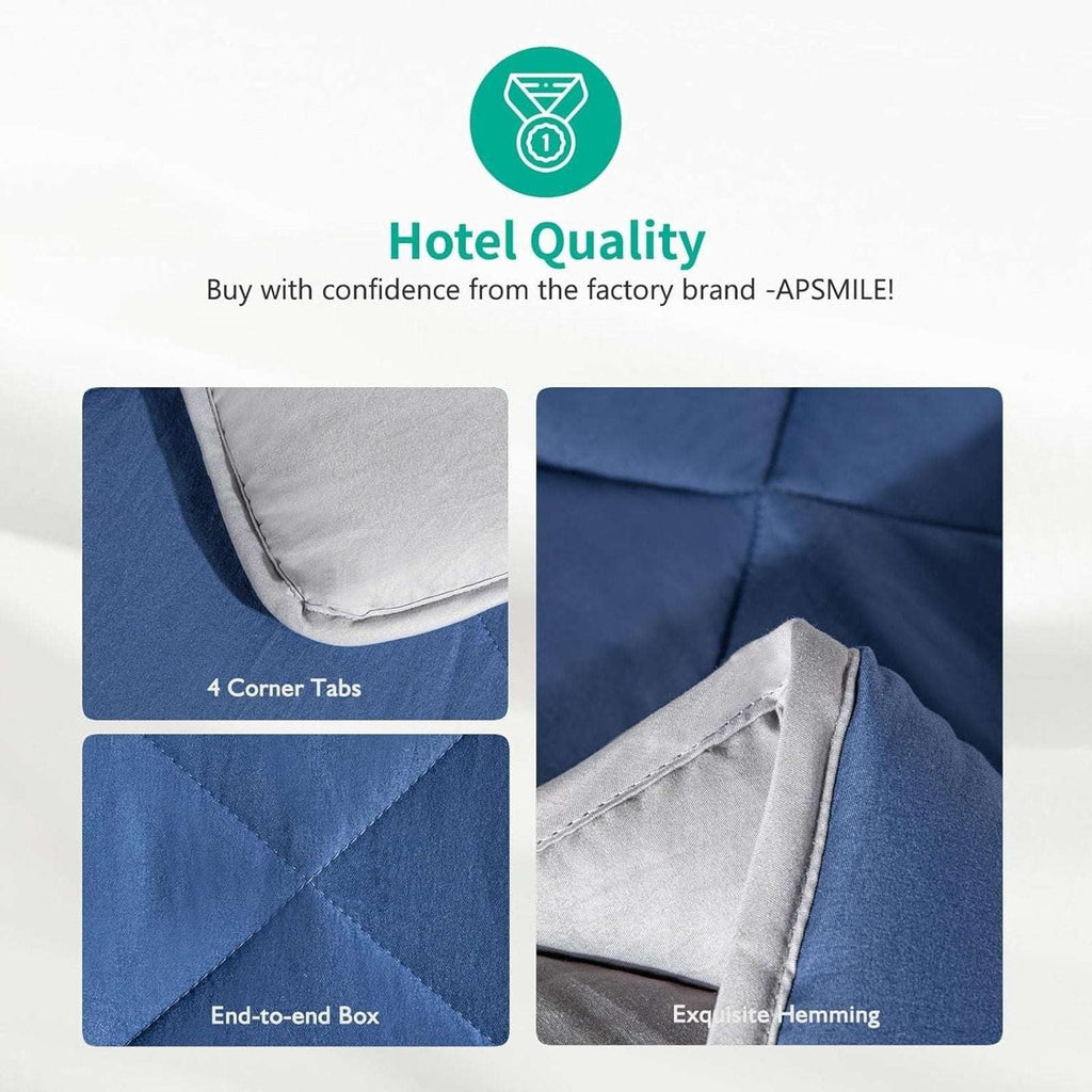 Hotel Quality Down-Alternative Comforter by APSMILE Navy/Gray Duvet Insert King