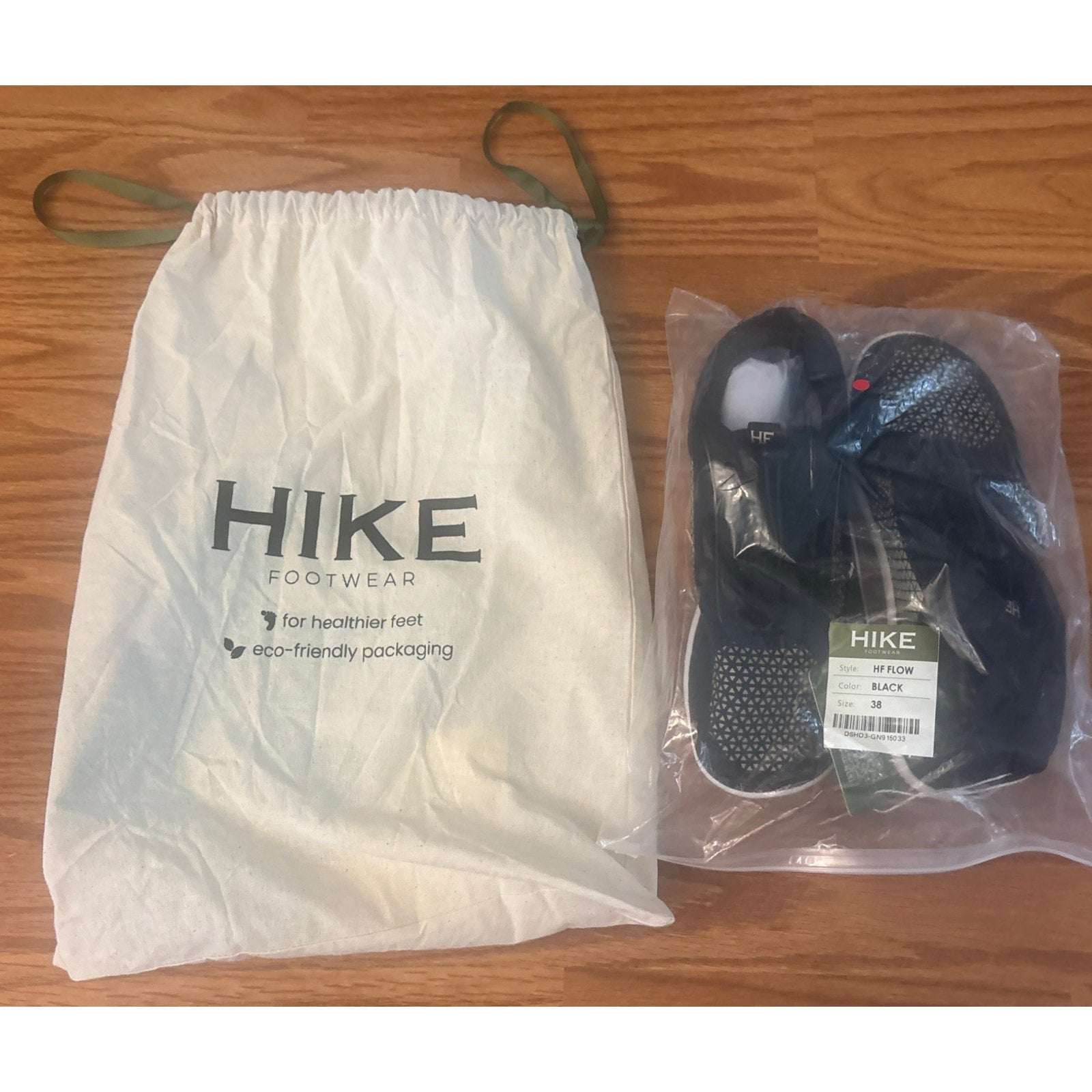 Hike Footwear HF Flow Barefoot Shoes For Foot, Knee & Back Black/Tan 7.5 US