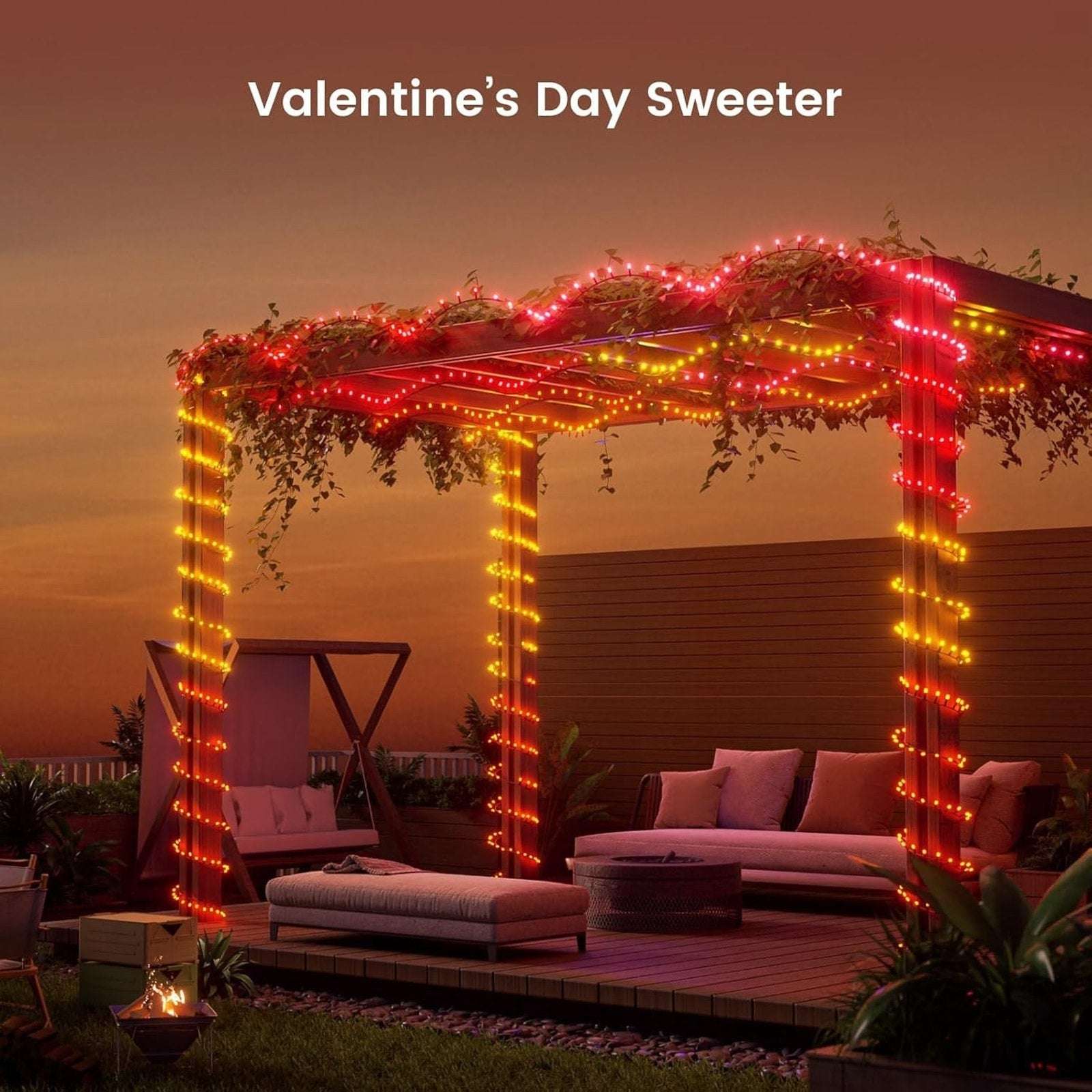 App-Controlled Bluetooth Smart RGB Christmas Lights 200 LED 66Ft w/ Music Flow