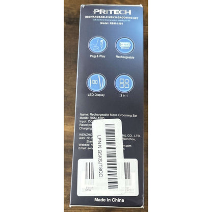 3-in-1 Wet/Dry Electric Shaver Waterproof Rechargeable Nose & Hair Trimmer