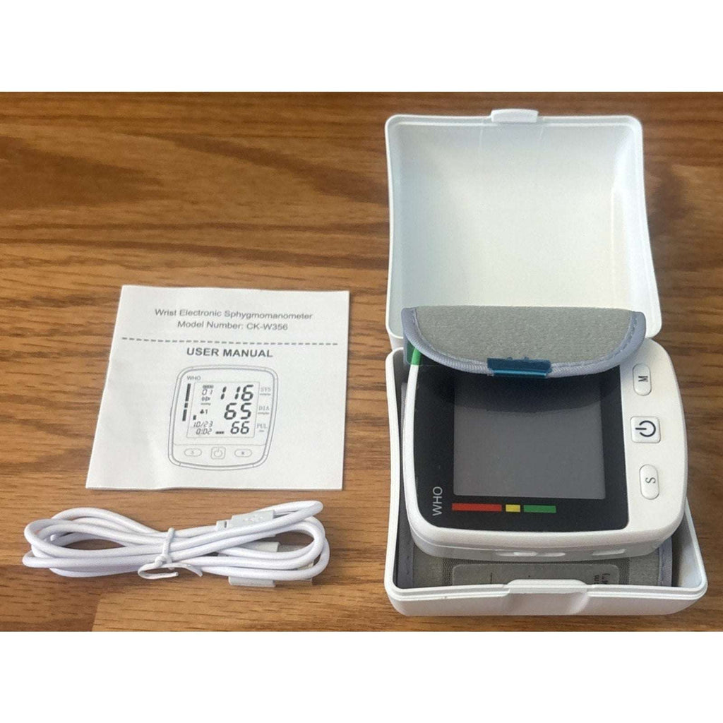 Wrist Blood Pressure Monitor Automatic BP Machine Cuff LED Heart Rate W/ Voice