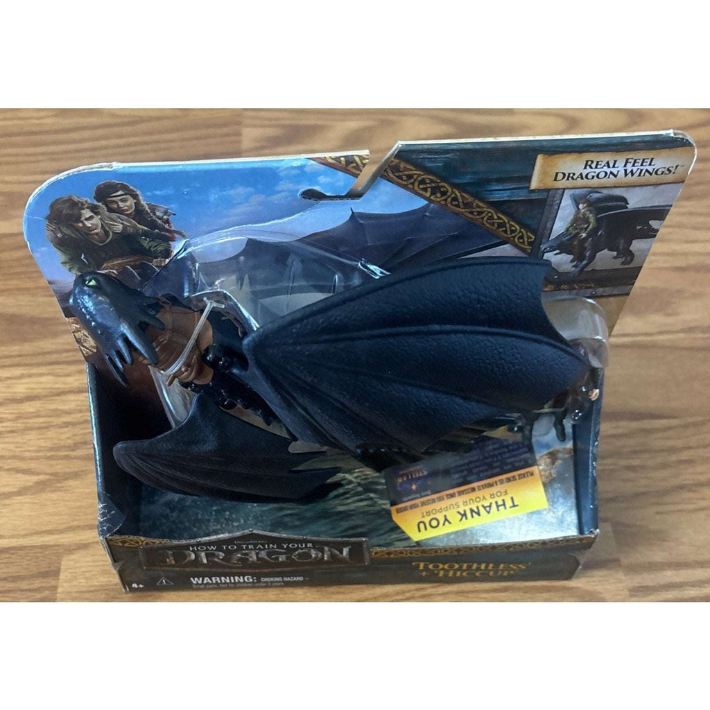 How to Train Your Dragon Toothless + Hiccup Action Figure Feel Real Dragon Wings