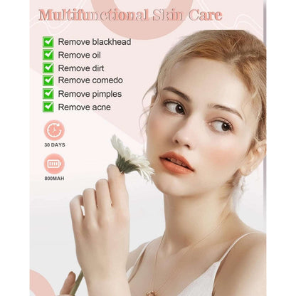 Blackhead Remover Pore Vacuum w/ LED Screen & 4 Probes Tighten, Lift & Exfoliate