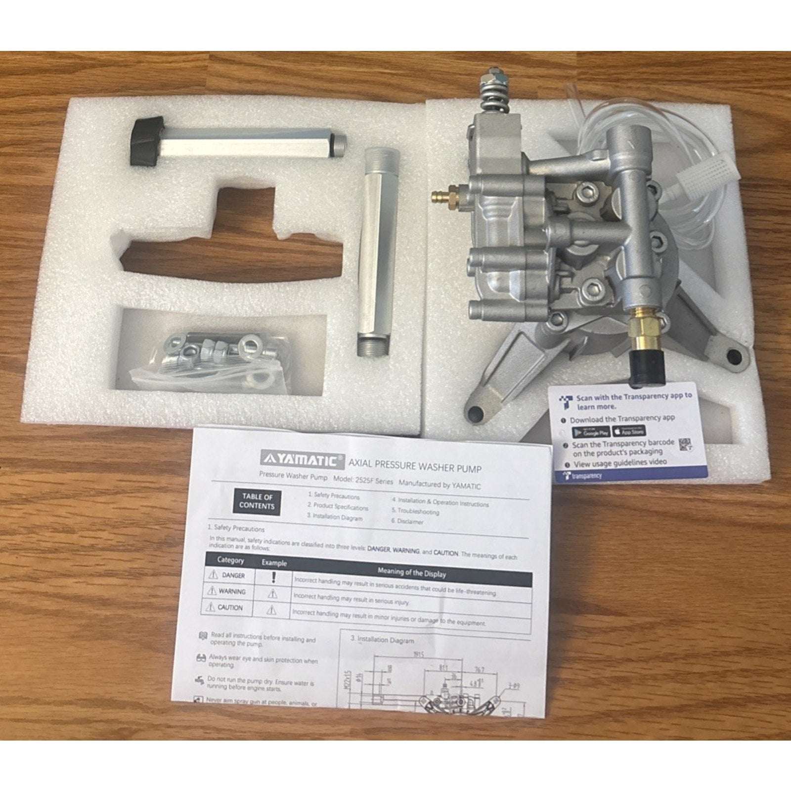 YAMATIC 7/8" Shaft Vertical Pressure Washer Pump 2200-2500 PSI 2.2 GPM