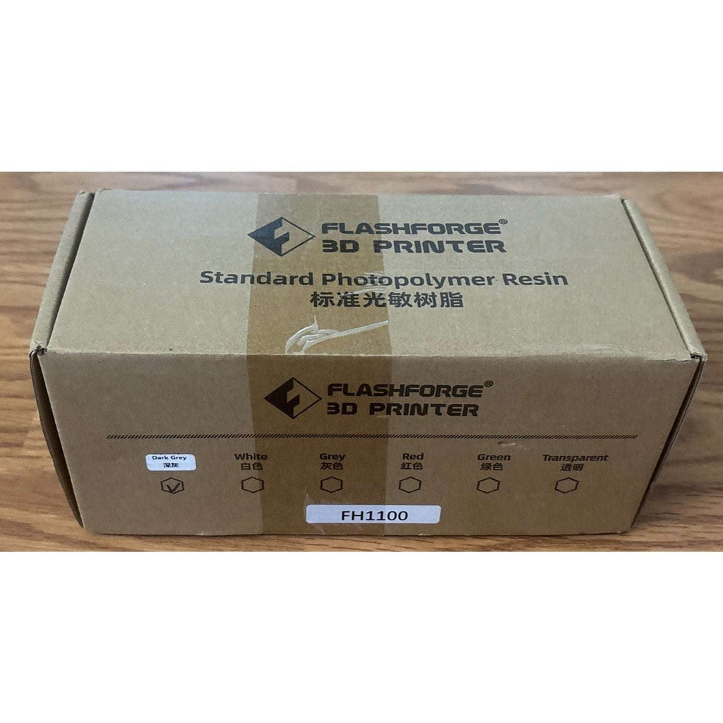 FlashForge 3D Printer Standard Photopolymer Resin 1000g DARK GREY
