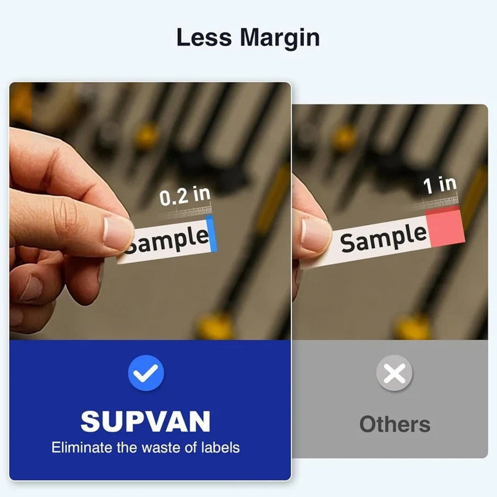 SUPVAN E11 Thermal Inkless Label Maker Bluetooth Keyboard Rechargeable APP Comp