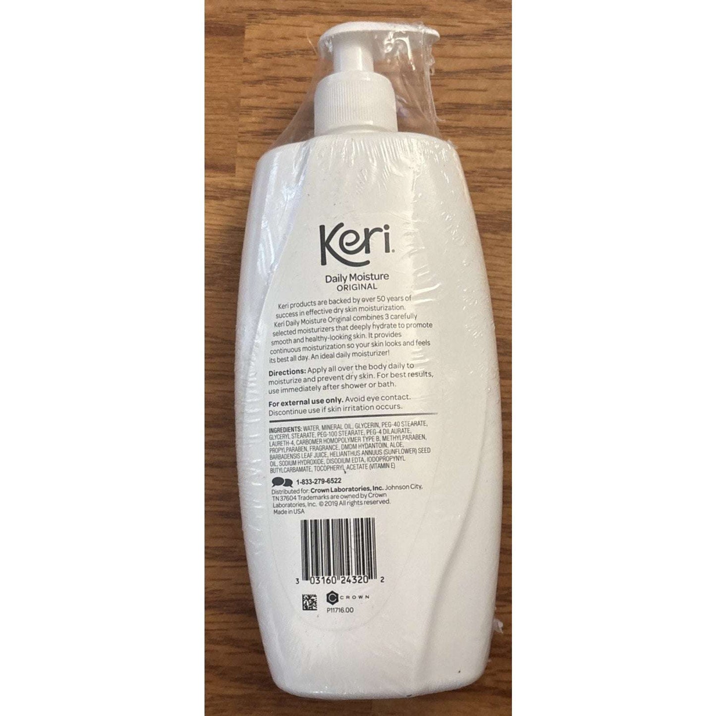 2 Pack Keri Daily Dry Skin Moisture Therapy Original Body Lotion Aloe 20 Oz Pump