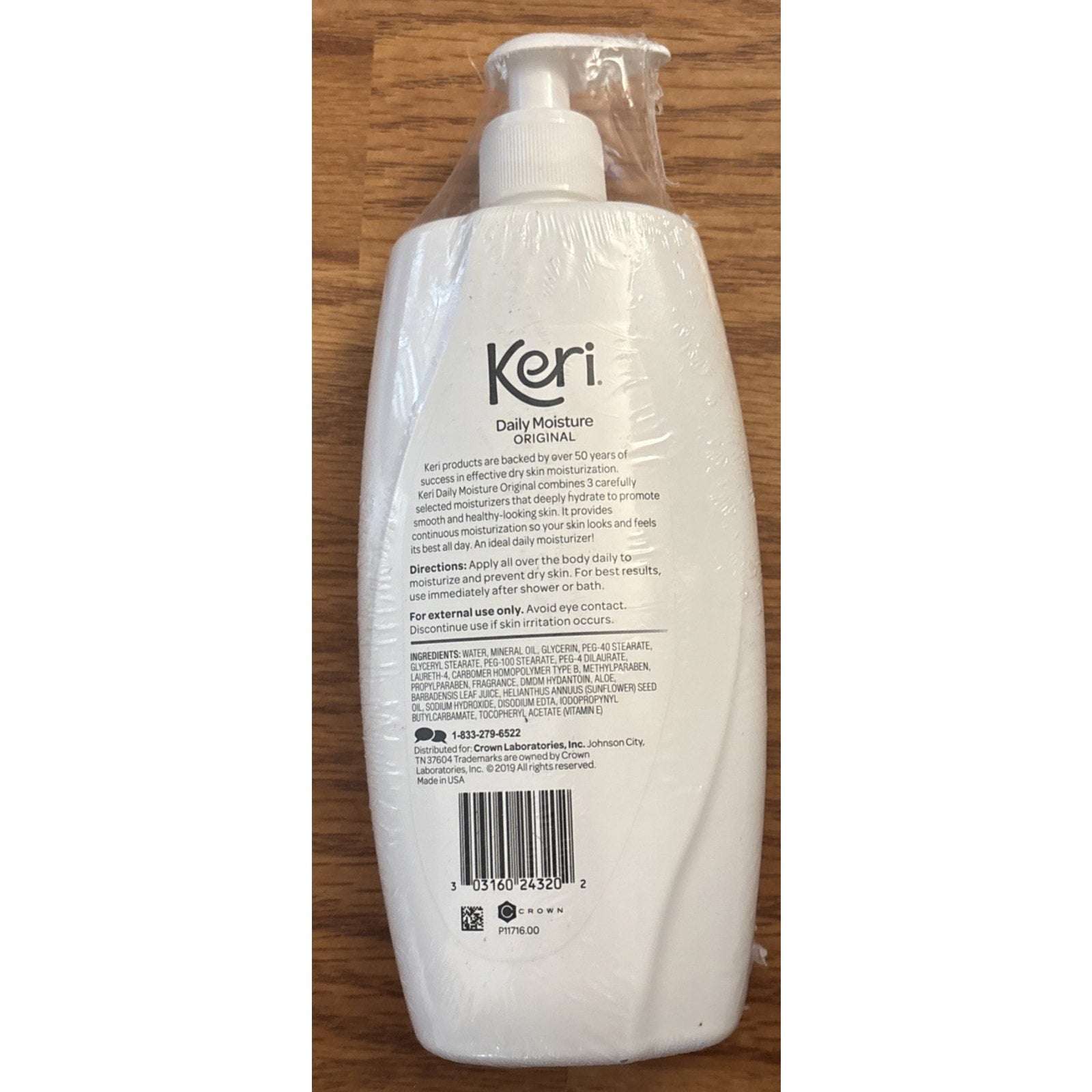 2 Pack Keri Daily Dry Skin Moisture Therapy Original Body Lotion Aloe 20 Oz Pump