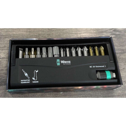 Wera Bit-Check 30 Universal 1 Rapidaptor Holder & Bit Set (30-Piece)05135818001