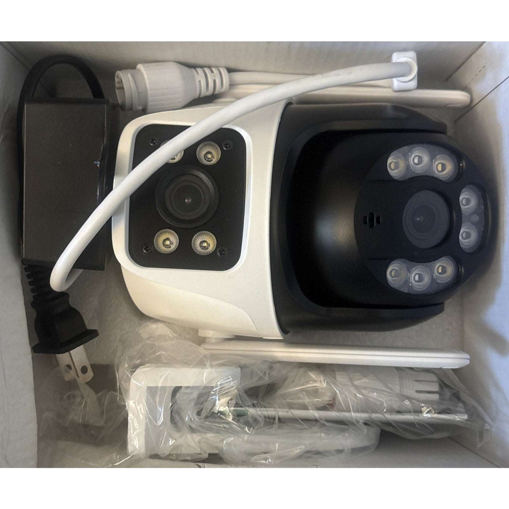 6MP WiFi Camera Outdoor Dual Screen Auto Tracking, Night Vision, 2-Way Intercom